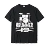 Mens Tshirts Kids Drummer Kid Funny Drum Set Boy Tshirt Men T Shirts Printed Tees Cotton 230404