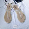 Sandals Koovan Women's Shoes Summer Flat Shoes Clip T-type Strap Roman Shoes Low Sandals Women Plastic Sandals Beach 230403