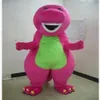 2018 Wysokiej jakości zawód Barney dinozaur Mascot Costumes Halloween Cartoween Dorosły Rozmiar Fancy Dress225g