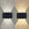 ノベルティ照明10LEDソーラーウォールランプ屋外の防水ソーラーライトラミナス照明ガーデン装飾階段フェンスサンライトライトP230403