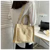 Evening Bags Vintage Shoulder Simple Design Tote Canvas Bag Retro Style Women Handbags Black/Khaki/Brown/White Solid Color Hand