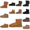 High Quality Wool Leather One-piece Snow Boots Stylish Plush Ankle With Splash And Stain Resistance Dupe