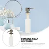 Liquid Soap Dispenser Decorative Plastic Tall Refillable Bottle With Stainless Steel Pump Head For Bathroom Vanity And Kitchen