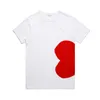 Desiger Hommes T-shirts Imprimé Coeur Rouge T-shirts Comme Des Coton Respirant Jouer Anti-Pilling Casual LooseTshirts Short Seelve Hip Hop Wear For Lovers