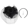 Bandanas cocktail hatt blomma hårtillbehör fascinator pannband brud huvudbonad konstgjord missbröllop