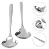 Geschirr-Sets 2 Stück Schöpfkelle Edelstahl kurzer Griff Suppenlöffel für Restaurant Home Kitchen El Besteck