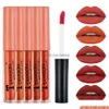 Rouge à lèvres 5pcs / set sexy vampire rouge à lèvres mat imperméable à l'eau lèvres maquillage cosmétiques labiales livraison directe santé beauté Dhxfe