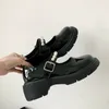 Sukienka buty plus size 43 44 HARAJUKU Lolita Kobiety Japońska E Girl Chunky Platform Cosplay Costplay Student Mary Jane Black Shoe LN23 230404