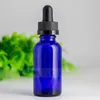 Bottiglie vuote Boston Contenitore per essenza di emulsione cosmetica contagocce da 30 ml con coperchio nero