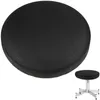 Chair Covers Thick Elastic Barstool Seat Cushion Cover Practical Stool Round Protector For Home Shop - Black Steel