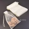 Opakowanie na prezent 200pcs Kolorowe organza Wedding Jewellery Torebka Favor Bag 7x9 9x12 10x15 11x16 13x18 15x20 17x23 20x30 30x40cm