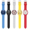 Bracelets de montre Extrémité incurvée Bracelet en caoutchouc de 20 mm Convient pour MoonSwatch Bande colorée Accessoires de mode 230404