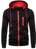 Herren Hoodies Sweatshirts Zip Up Hoodie Colorblocked Lässige Kapuzen für Herren Hellgrau