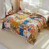 Blankets Nordic Leisure Blanket Cotton Gauze Towel Soft Sofa Four Seasons Adult Bed Cover Small Flowers Sheet Boho Decor