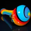 Vidro de cano de cano de cano de vidro Fumando Herb Herb Pipe Wig Wag Color fumando tigela tubo de erva seca cano de vidro Bads