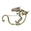 Ear Cuff Vintage Gothic Personalized Dragon Ear Cuff For Women Punk Retro Clip On Earrings Fashion Jewelry Gift In Bk Drop Delivery Je Dhwpy