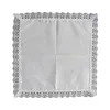 Taschentuch 23X25Cm Baumwolle Weiß Spitze Dünnes Taschentuch Frauen Hochzeitsgeschenke Party Dekoration Stoffservietten Plain Blank DIY Drop Deliv Dhoui