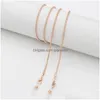 Brillenkettingen Mode Brillenkettingen Voor Vrouwen Goud Kleur Zonnebril Brillenkoordhouder Brillen Lanyard Ketting Riem Touw Drop Dhb6H