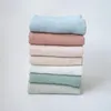 Filtar Tassel Comforter för Baby Filt Cotton 100 110 cm Spädbarn Swaddle Wrapping Muslin Diapers Borns Stuff Coffle