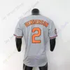 Gunnar Henderson Jersey Fans Player 30th Anniversary Patch Blanc Gris Orange Taille S-3XL Home Way Button Down Broderie