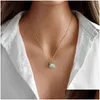 Pendant Necklaces Irregar Quartzs Stone Pendant Necklece For Women Men Gold Color Chain Amethysts Turquois Charm Necklace Healing Reik Dhva9