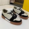 Designer Luxury brand Fendyitys Match Casual shoes Men Women Leather Vintage Splice Fashion Low Platform Sneakers Outdoor Trainers