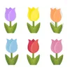Dekorative Blumen, Frühlings-Tulpen, abgestuftes Tablett, Dekor, Muttertag, Mutter-Mittelstücke, Bastelornamente für Zuhause, Bauernhaus-Ornament