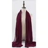 Sarongs 80Colors Chiffon Hijabs for muslim Scarf Malaysia Pearl Chiffon Bubble Scarf Silk Scarf for Islamic P230403