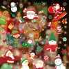 Decorazioni natalizie 9 fogli adesivi per finestre grande fiocco di neve rimovibile Babbo Natale renna gnomo Eif decalcomanie per le vacanze Capodanno Drop Ameb1