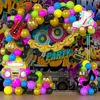 Outros suprimentos de festa do evento de volta ao tema dos anos 80s Balão de balão de garland arco Decoração de cenário com discoteca 4D Radio Radio Ballon Retro Carnival 230404
