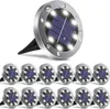 12pcs Luzes solares ao ar livre Decoração de iluminação à prova d'água para o jardim pátio do pátio da entrada e passarela