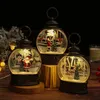 Other Event Party Supplies Christmas Snow Globe Lantern Battery Operated Lighted Light for Home Decoration Santa Snowman Boy 230404