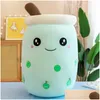 Gevulde pluche dieren 24 cm 35 cm 50 cm schattige parelbeker vorm speelgoed kawaii peluch bubble cartoon melkthee boba plushie dlh904 drop deliv dhkox