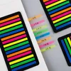 Renk Gökkuşağı Dizin Not Pedi Yayınlanan Yapışkan Not Defteri Kağıt Çıkartma Notları Bo Bookmark Okul Malzemeleri Kawaii Kırtasiye