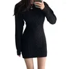 カジュアルドレスニットセータードレス女性スプリング韓国語2023セクシーなジャンパールーズプルオーバー秋の冬のベスティドスストリートウェアジャンパー