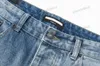 xinxinbuy Men women designer pant Sport Paris side Ribbon Wide Leg Jeans Denim Spring summer Casual pants blue khaki Grey S-2XL