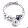 Braccialetti con ciondoli Braccialetti con ciondoli Elasticità Bracciale con bottone a pressione Albero della vita Braccialetti Perline Creazione di gioielli Fit Bottoni da 18 mm Jewelrychar Dheyo