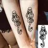 5 PC Temporära tatueringar Herr- och kvinnors tillfälliga tatuering klistermärke ärr tatuering Skull Snake Waterproof Moisture-Profovering Tattoo Sticker Decals Z0403