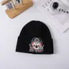 Berets High Quality Chinese Style Embroidered Knitted Hat Women Autumn And Winter Fashion Ski Men's Casual Warm Beanie Cap