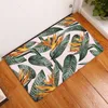 Carpets Welcome Mats For Front Door Anti-slip Carpet Bedroom Kitchen Bathroom Rug Green Leaves Floral Print Floor Living Rooms