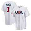 2023 WBC Team USA Baseball Jersey Trea Turner Mike Trout Bobby Witt Jr. Nolan Arenado Kershaw Realmuto Mookie Betts Kyle Tucker Tim Anderson Pete Alonso Nestor Cortes