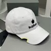 Estate Coppia Sport Stile Designer Berretto da baseball Vacanza Viaggio Lettera Cappello ricamato Bordo Tacca Casquette in bianco e nero