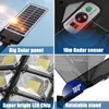 Nieuwheid verlichting 12000 lumen Outdoor Solar Lights Waterdichte LED -verlichting voor Garden Street Landschap Balkon Motion Sensor Zonnewandlampen P230403