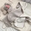 Koce Milancel Baby Baby Baby Dwustronne haftowany niedźwiedź 85 140 cm