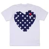 Desiger Play T-shirt da uomo cdg Cotone Traspirante T-shirt da donna Commes Des T-shirt da uomo Manica corta Ricamo Cuore Tuta sportiva casual allentata Abbigliamento oversize