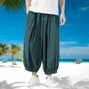 Pantaloni da uomo estivi Slim Crop Harlan Trendy cinturino grande Casual Star Apparel Pantofola per piedi da ragazza