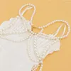 Ceintures perles soutien-gorge chaîne bikinis bijoux de corps et bas taille poitrine goutte