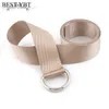 Cintos Melhores mulheres YBT Women Belt Weaving Canvas Nylon liga dupla anel de fivela de fivela fita Moda longa Mulheres de alta qualidade Belt Z0404