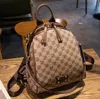 Fabrik Großhandel Damen Umhängetasche Joker Plaid Handtasche einfache verschleißfeste gepolsterte Leder Freizeitreiserucksack beliebte farblich passende Rucksäcke 4519#