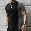 Męskie tshirty Tshirt Retro klasyczny Slim Fit Fitbsorbing Sports Fitness Zaawansowana krótkie rękaw